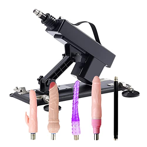 Adult Sex Machine Gun for Women Men with Lifelike Dildos, Love Machine Fucking Machine, Adjustable Angle Machine for Make Love with 4PCS Realistic Dildos and 25CM Extension Rod