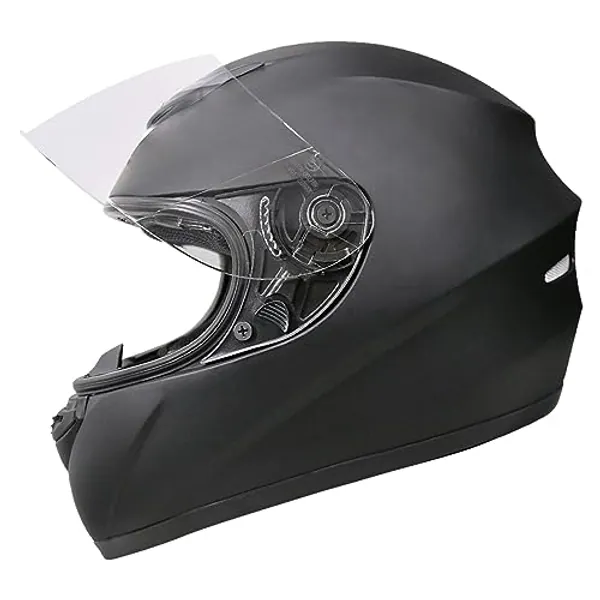 Zorax Matt Black M (57-58cm) Full Face Motorcycle Motorbike Helmet ECE 2206 Approved