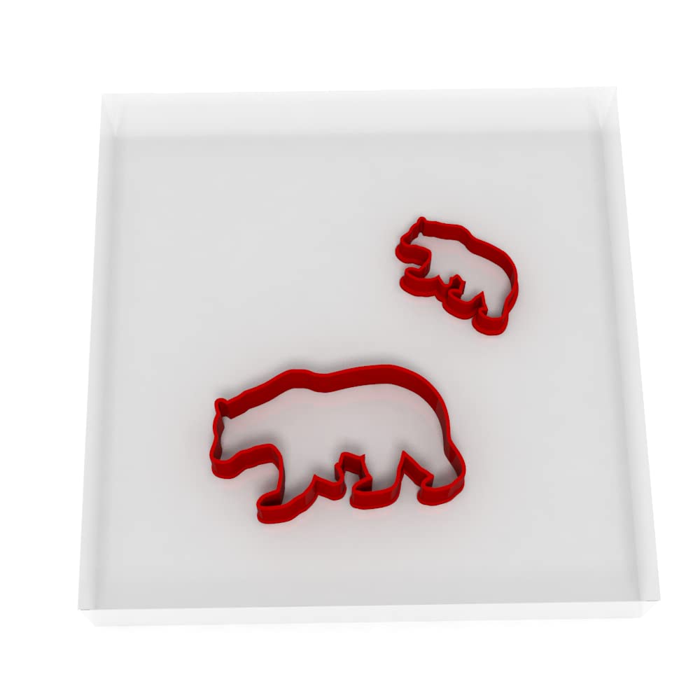 Mini/Small Bear Set of 2 Polymer Clay Cutters Pair 3CM + 5CM