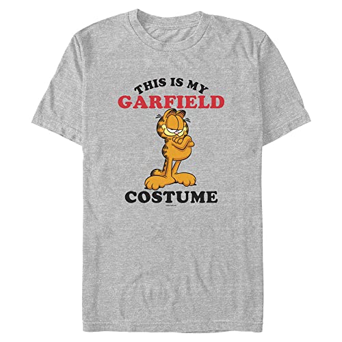 Nickelodeon Men's Big & Tall Garfield Costume T-Shirt - 4X-Large Big Tall - Athletic Heather