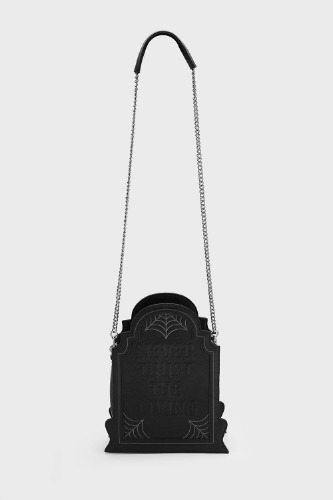 Here Lies Beetlejuice Handbag | One Size / Black / 100% PU