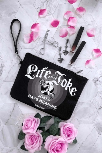 Life Is No Joke Makeup Bag | One Size / Black / N/A