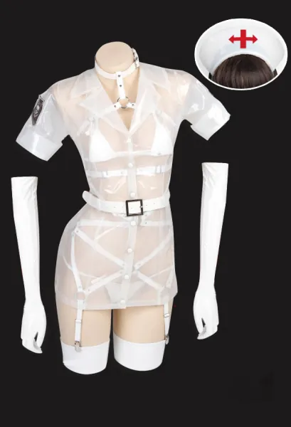Nurse Lingerie Set with Bondage Belt Bikini