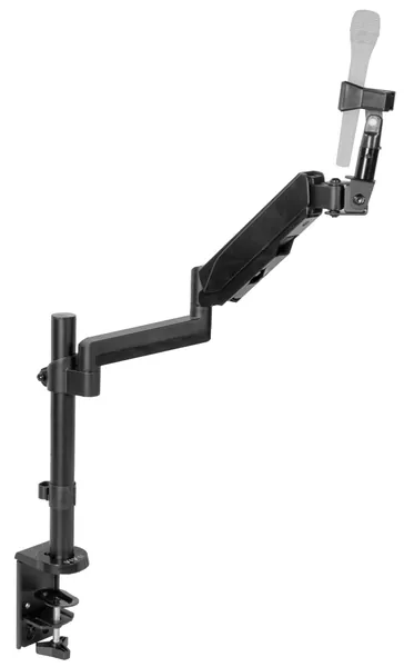 VIVO Black Height Adjustable Pneumatic Spring Microphone Counterbalance Arm Mount, Compact Mic Stand with Mounting Clamp STAND-MIC01