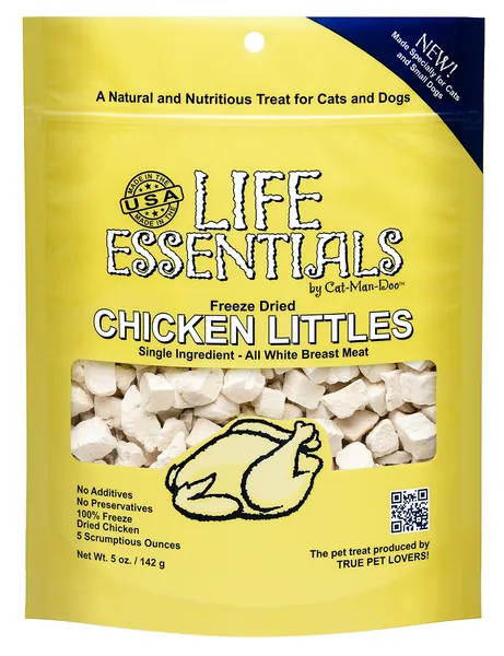 LIFE ESSENTIALS BY CAT-MAN-DOO Freeze Dried Chicken Little's for Dogs & Cats -5 oz