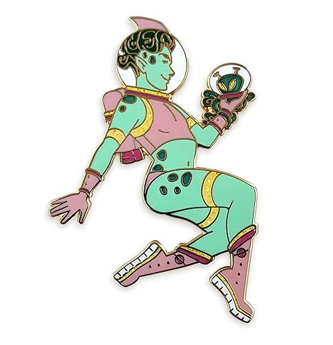 Pinsanity Green Alien Pin Up Boy Enamel Lapel Pin
