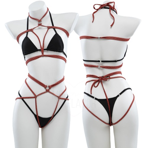 Kill Rope Shibari Lingerie - Red / L/XL