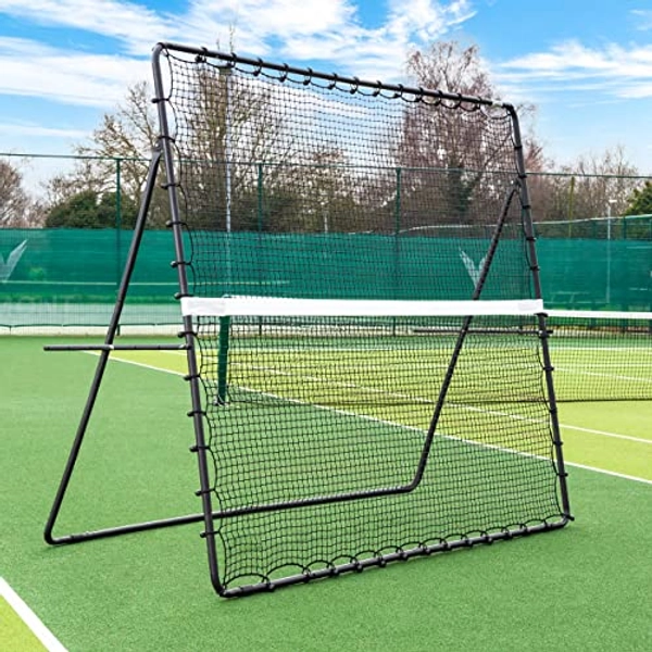 RapidFire Mega Tennis Rebounder | Groundstroke & Volleying Practice (Small Or Large) | Solo Tennis Trainer | Tennis Practice Rebounder | Tennis Net for Training