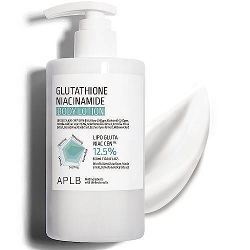 APLB Glutathione Niacinamide Body Lotion | LIPO GLUTA NIAC CEN™ 12.5% 10.14 FL.OZ/Korean Skincare, Long lasting hydration, Revitalize for gentle and improve skin texture - 10.14 Fl Oz (Pack of 1)