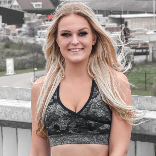 Classic Camo Sports Bra - Black Camo / S