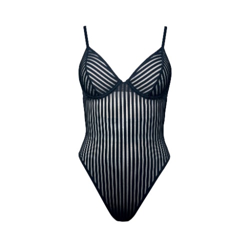 Vertigo Wired Bodysuit Black - L / Black