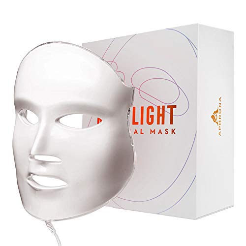 Aphrona® | Moonlight 3 color LED Facial Mask Skin Care Mask, LED Light Therapy Red Blue light for Acne Removal Wrinkle Reduction - Off White