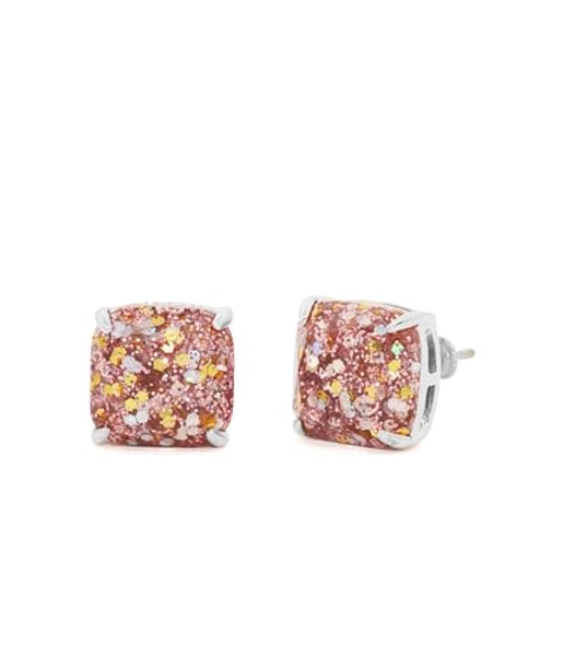 Kate Spade New York Womens Stud-Earrings Silver Glitter