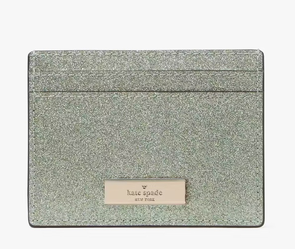 Kenzie Boxed Glitter Small Cardholder | Kate Spade Outlet
