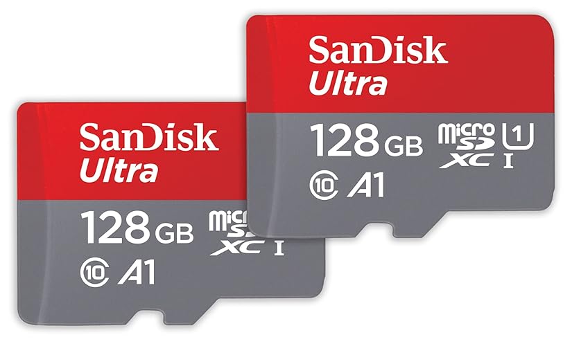[Sale] SanDisk 128GB (2-Pack) Ultra microSDXC UHS-I Memory Card (2x128GB) with Adapter - SDSQUAB-128G-GN6MT [New Version] - 128GB (2-Pack) - Memory Card Only