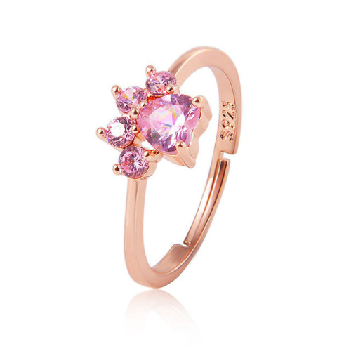 Paw Ring - Adjustable - Rose Gold