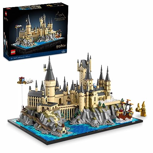 LEGO Harry Potter Hogwarts Castle and Grounds Building Set, Display Model Gift Idea for Adults, Collectible Playset to Celebrate Harry Potter Birthday, 76419