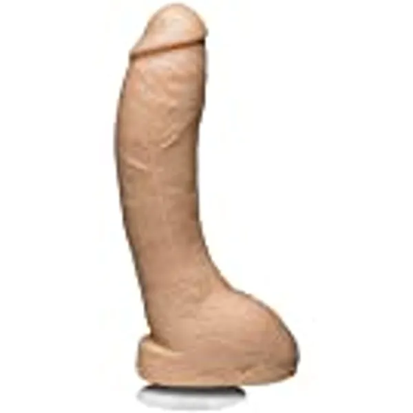 Doc Johnson Jeff Stryker - Thick and Curved Realistic Cock - With Removable VUL Suction Cup Base - 10" Long and 2.2" Wide - Made of R5 PVC - VUL Harness and F-Machine Compatible - Dildo