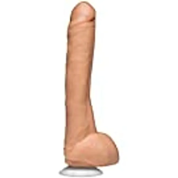 Doc Johnson Kevin Dean - 12.5 Inch Realistic Cock with Removable Vac-U-Lock Suction Cup Base - F-Machine Compatible - Made of Firm Yet Flexible R5 Material - Storage Bag Included