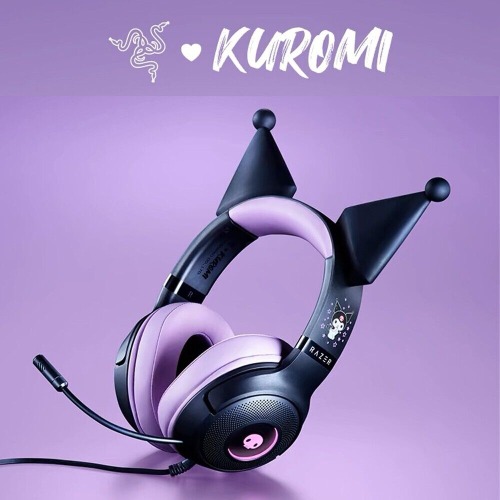 Razer x Sanrio Kuromi Wired Headset Headphone Limited Edition