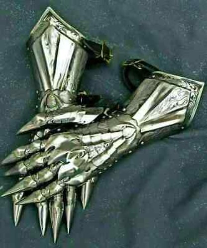 Medieval Gauntlet Pair Accents Knight Crusader Armor Steel Gauntlet Gloves  | eBay