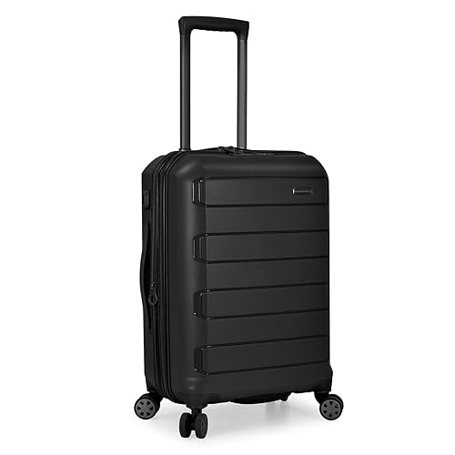 Traveler's Choice Pagosa Indestructible Hardshell Expandable Spinner Luggage, Black, Carry-on - Carry-on - Black