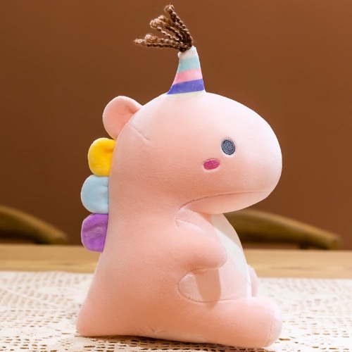 Party Dinosaur Plushies (3 Colors, 3 Sizes) - 11" / 30 cm / Pink