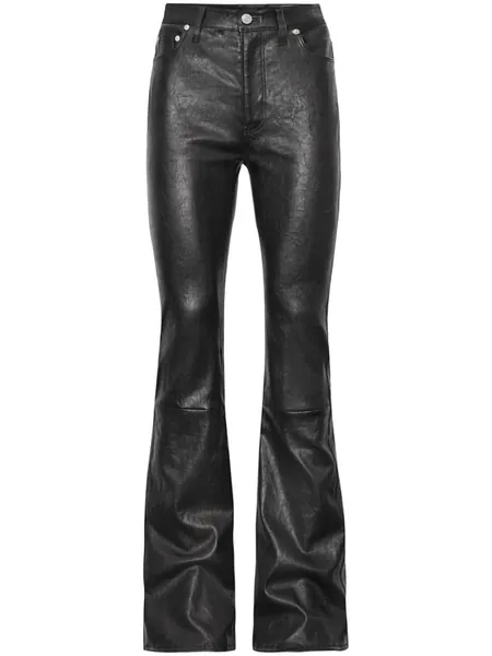 The Slim Stacked leather trousers