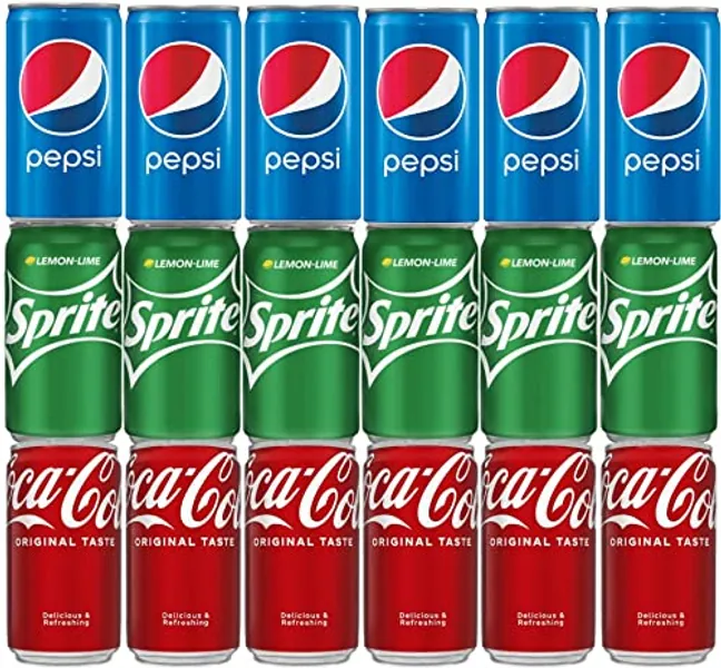 (Pack of 18) 3 Variety Flavors of Mini 7.5oz Sodas | Soft Drink Bundle Assortment for The Home & Office Fridge Restock | Complimentary Bulk Beverages For Snack Care Packages - By Murai - 3 Variety Flavors - 7.5 Fl Oz (Pack of 18)