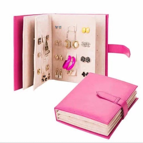 Jewelry Book For Your Favorite Earrings Sort, Store, Enjoy - Hot Pink