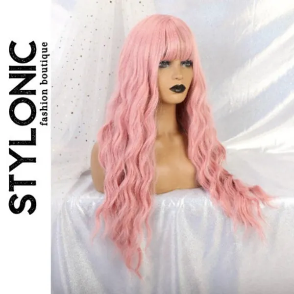 Pink Wig With Bangs | Etsy UK