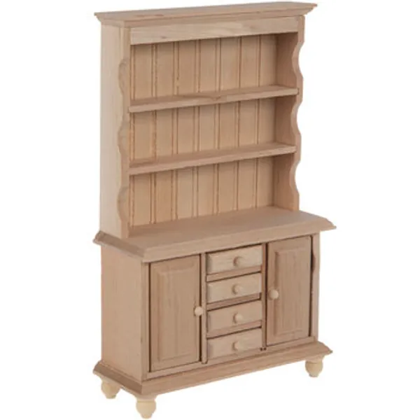 Miniature Unfinished Wood Cupboard