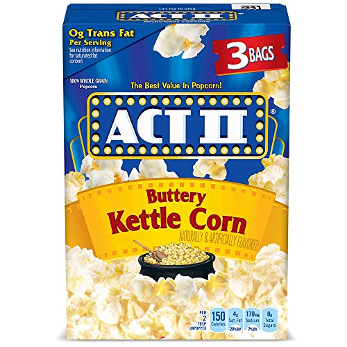 ACT II Buttery Kettle Corn Microwave Popcorn, 2.75-oz. Bags (Pack of 12)