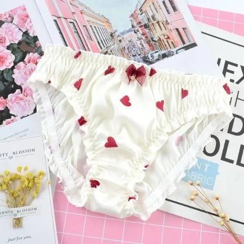 Satin Heart Patterned Undies