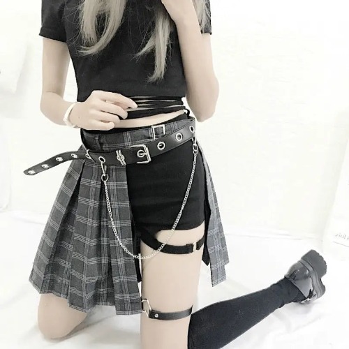 Badass Punk Rock Skirt for Cosparty Style - Skirt Only / One Size