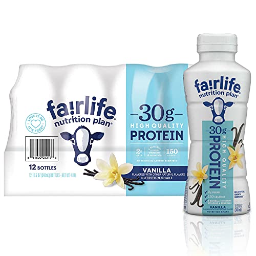 Fairlife Fair Life Nutrition Plan High Protein SALTED CRAMEL Shake, 12 Pack Of 11.5 Fl Ounce Bottles, Vanilla, 11.5 Fl Oz (Pack of 12) / 11.5 Fl Oz (Pack of 1)
