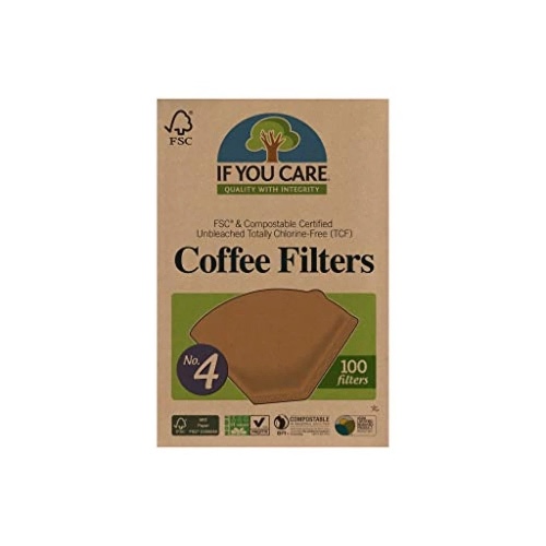 Compostable Coffee Filters, #4 Cone (100Ct.) by Bean & Bean Coffee Roasters - 1