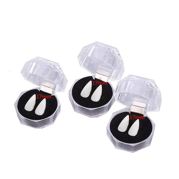 Rich Boxer 3 Pairs Vampire Teeth Dentures Fangs Horror False Teeth Cosplay Props Halloween Party Costume Props Party