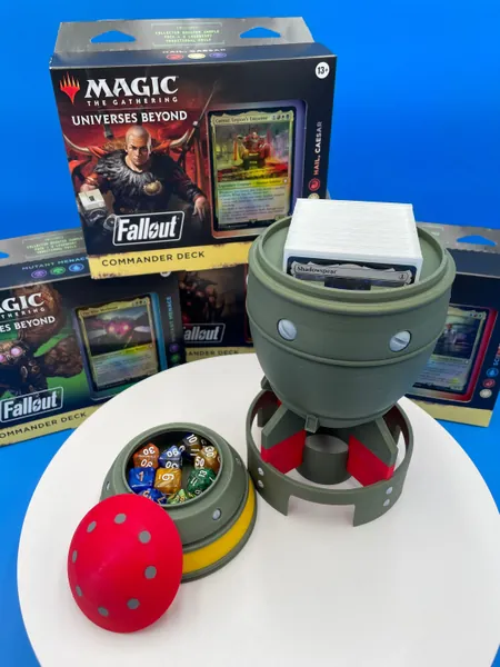 MTG Fallout Mini Nuke Deck box for Commander| EDH | Magic the Gathering | 100 Box | Fable Forged Workshop