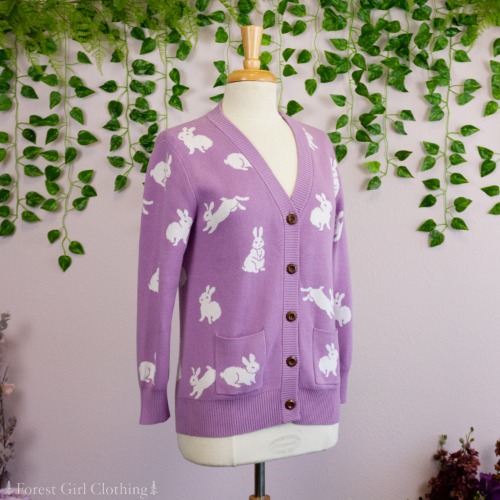 Purple Bunny Cardigan | 1X