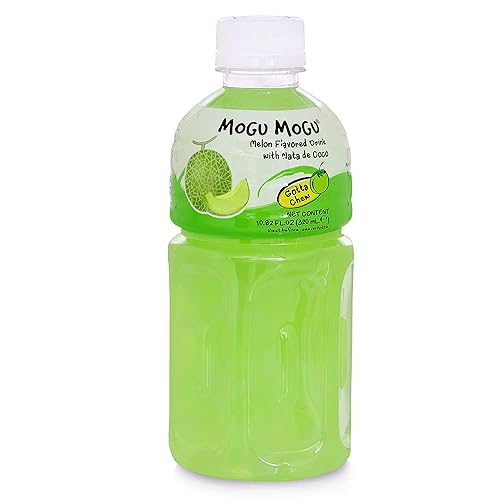 Mogu Mogu Juice with Nata De Coco, Melon Flavored, 6 Pack - Melon - 10.88 Fl Oz (Pack of 6)