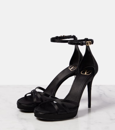 Valentino Garavani Eveninglam 120 satin platform sandals