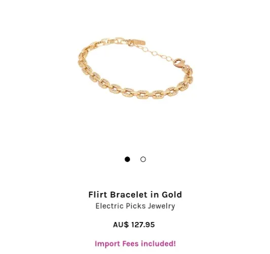 Flirt Bracelet in Gold Electric Picks Jewelry   