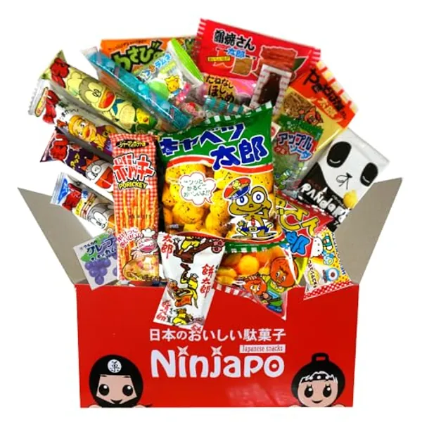 Japanese Snacks Assortment 22pcs "TONO SNACK" Excellent Variety and Delicious Selection of Japanese Dagashi