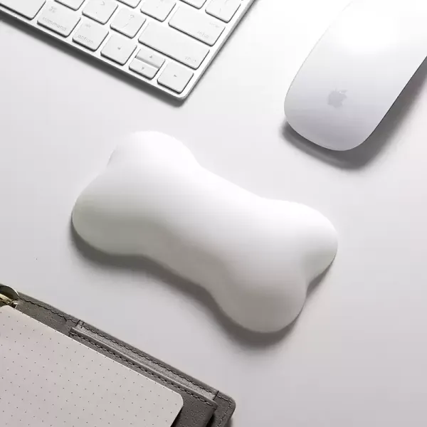 Cute Bone Wrist Rest Padded Wrist Support Dog Owner Gifts - White