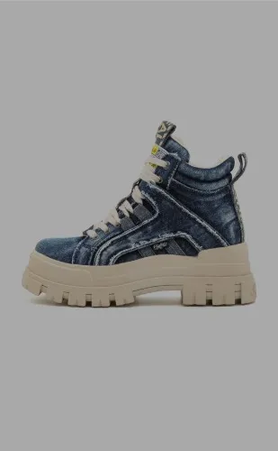 Buffalo  ASPHA MID - Platform ankle boots - blue