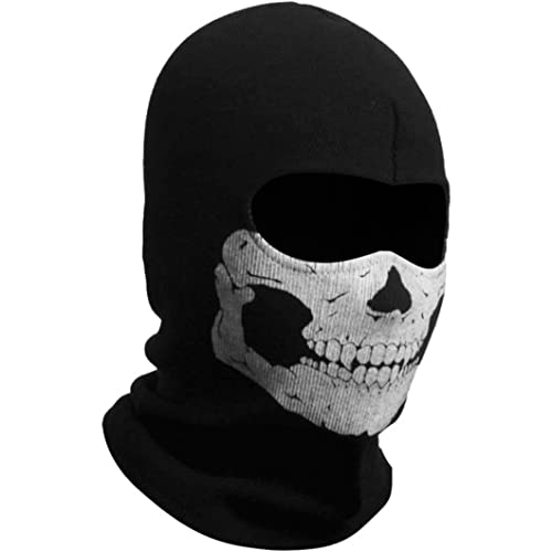 Unisex Ghost Print Balaclava Mask Ghosts Skull Full Face Mask Windproof Ski Mask Motorcycle Face Masks for Men Women Balaclavas Black