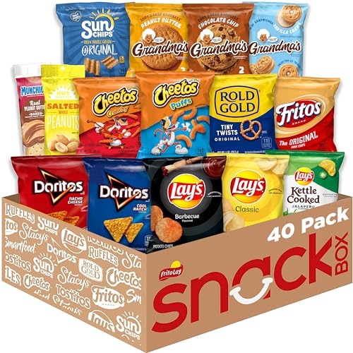 Frito Lay Ultimate Classic Snacks Package, Variety Assortment of Chips, Cookies, Crackers, & Nuts, (Pack of 40) (Packaging May Vary) - Classic Snack Pack - 1 Count (Pack of 1)