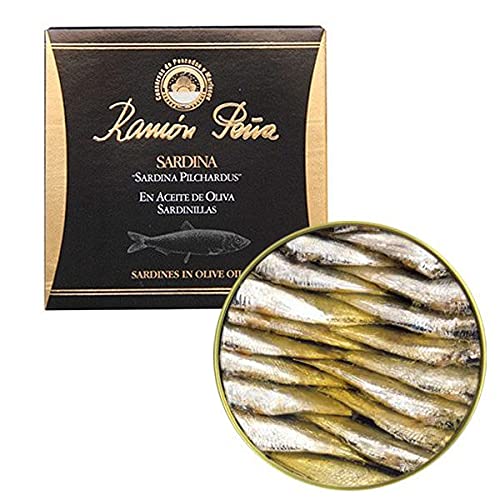 Ramon Pena Canned Sardines in Olive Oil | 25/30 Sardines Per Tin | 1 x 130g Can