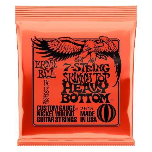 Ernie Ball 7-String Skinny Top Heavy Bottom Slinky Nickel Wound Electric Guitar Strings, 10-62 Gauge (P02615) - Skinny Top Heavy Bottom (10-62)